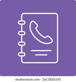 Phone Book vector icon. Can be used for printing, mobile and web applications.