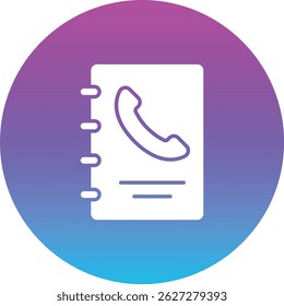 Icono de Vector de la libreta de teléfonos. Se puede utilizar para aplicaciones de impresión, móviles y de Web.