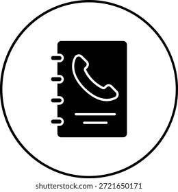Icono de Vector de la libreta de teléfonos. Se puede utilizar para aplicaciones de impresión, móviles y de Web.