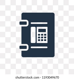 Phone book vector icon isolated on transparent background, Phone book transparency concept can be used web and mobile