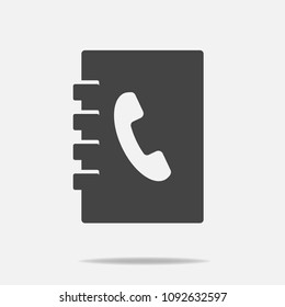 Phone book. Vector icon of a notebook for recording telephone numbers.
Easy editing of illustration.