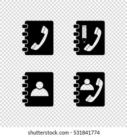 phone book   vector icon set