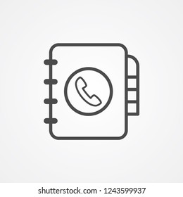 Phone book vector icon sign symbol