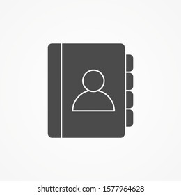Phone book vector icon sign symbol