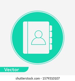 Phone book vector icon sign symbol