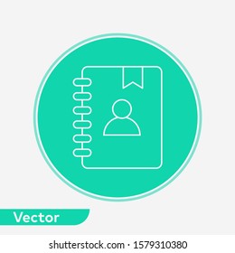 Phone book vector icon sign symbol