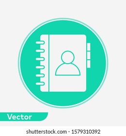 Phone book vector icon sign symbol