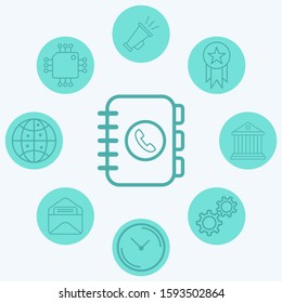 Phone book vector icon sign symbol