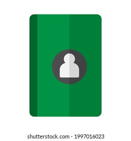 Ilustración vectorial de la libreta de teléfonos, ilustración de diseño plano de alta calidad. 
