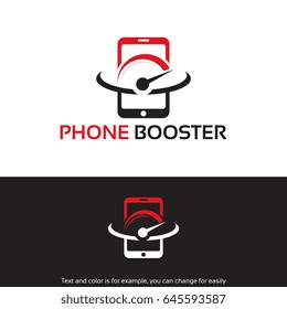 Phone Booster Logo template designs, Vector illustration