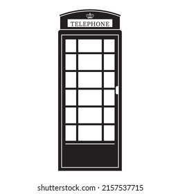 Phone Booth Black Outline Icon Vector Stock Vector (Royalty Free ...