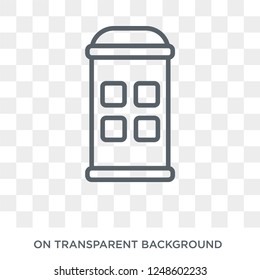 Phone booth icon. Phone booth design concept from Communication collection. Simple element vector illustration on transparent background.