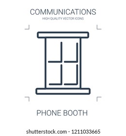 phone booth icon. high quality line phone booth icon on white background. from communications collection flat trendy vector phone booth symbol. use for web and mobile