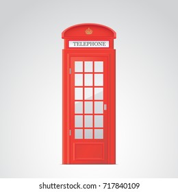 Phone booth icon isolated on white background. Vector art.