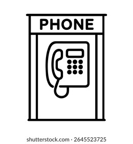 ícone da cabine do telefone ícone da linha no vetor de fundo branco
Ícone vetorial de urbanismo sobre fundo branco