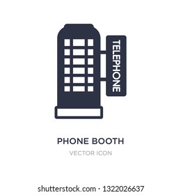 phone booth icon on white background. Simple element illustration from City elements concept. phone booth sign icon symbol design.