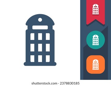 Phone Booth Icon. Phonebooth, Telephone Booth. Professional, pixel perfect vector icon.