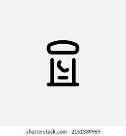 Phone booth icon sign vector,Symbol, logo illustration for web and mobile