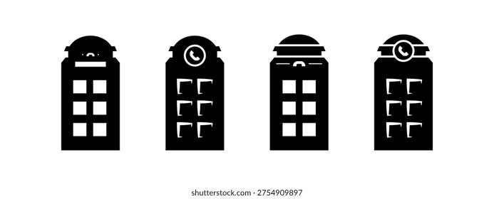 phone booth icon . Phone booth symbol for web .vector illustration