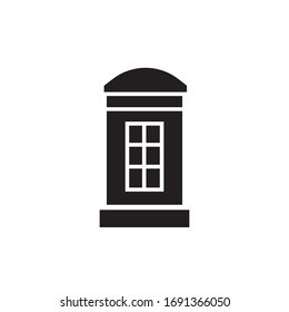 phone booth icon vector illustration. phone booth icon glyph style design