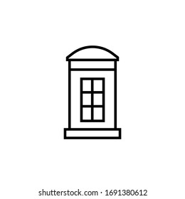 phone booth icon vector illustration. phone booth icon line style design