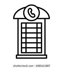 Phone Booth icon vector image. Can also be used for web apps, mobile apps and print media.