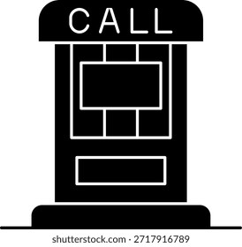 Cabina de teléfono Línea Vector Icon Design