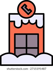 Cabina de teléfono Nuevo diseño creativo de iconos vectoriales