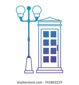 phone booth with park lantern