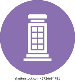 Ilustração de design de ícone de vetor da cabine telefônica