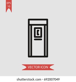 Phone Booth  Vector Icon, Simple Telephone Symbol Sign, Modern Vector Illustration For Web, Mobile Design 