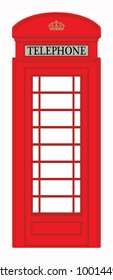 Phone booth, vector illustration