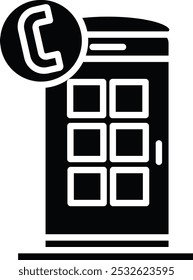 Phone Booth Vector Illustration Detailed Icon