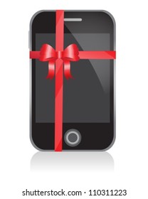 phone with a bow as a gift
