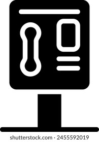 phone box glyph icon illustration vector