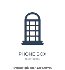phone box icon vector on white background, phone box trendy filled icons from Technology collection, phone box vector illustration