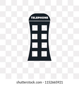 Phone box vector icon isolated on transparent background, Phone box logo concept