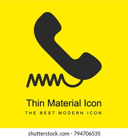 Phone bright yellow material minimal icon or logo design