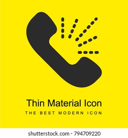 Phone bright yellow material minimal icon or logo design
