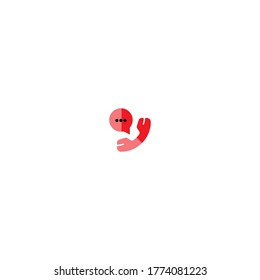 Plantilla vectorial del logotipo del icono de chat de burbuja de teléfono