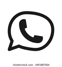 Phone and bubble chat icon. vector illustration. EPS 10