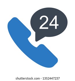 phone bubble glyph double color