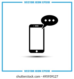 phone bubble icon vector