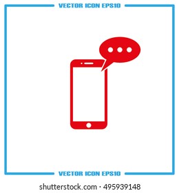 phone bubble icon vector