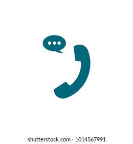 phone and bubble speech conception, telephone symbol 
