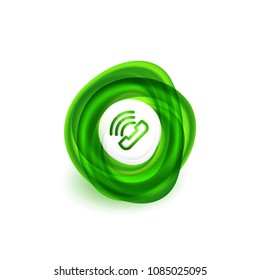 Telefon-Taste, Call Center Support-Symbol, Vektorgrafik
