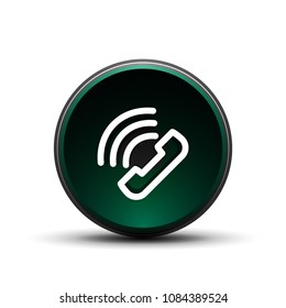 Phone button, call support idea, vector illustration. Old fashion phone icon