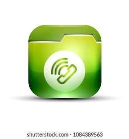 Phone button, call support idea, vector illustration. Old fashion phone icon