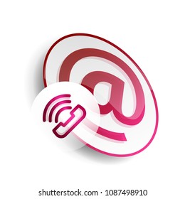 Phone button, call support idea, vector illustration. Old fashion phone icon