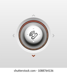 Phone button, call support idea, vector illustration. Old fashion phone icon